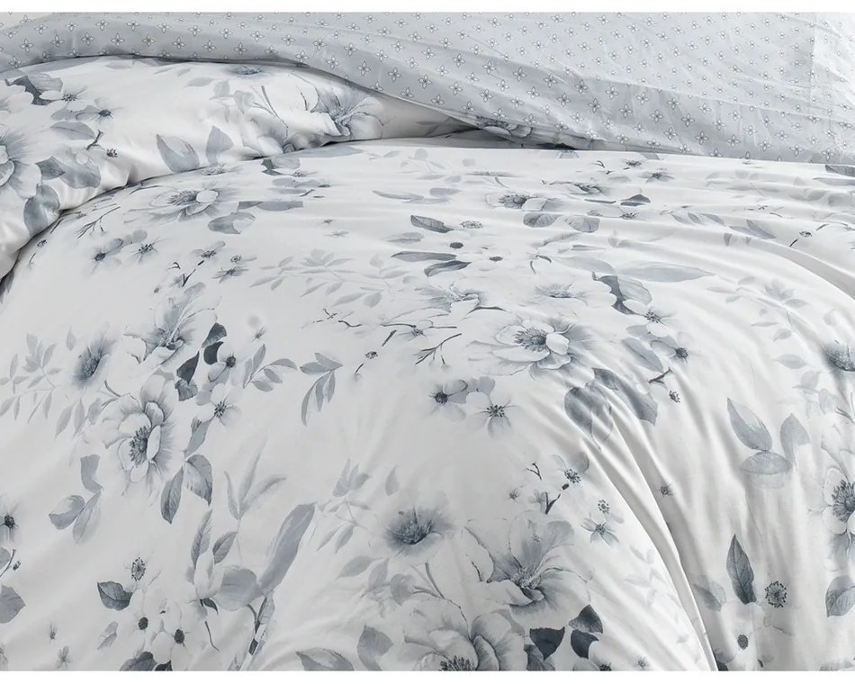 BedTex Bavlnené obliečky Rujan sivá, 220 x 200 cm, 2 ks 70 x 90 cm
