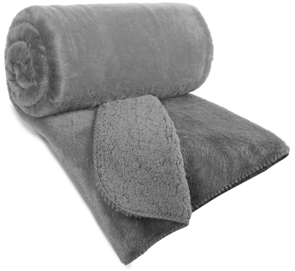 PREHOZ NA POSTEĽ NINA 220X240 CM STRIEBORNÝ