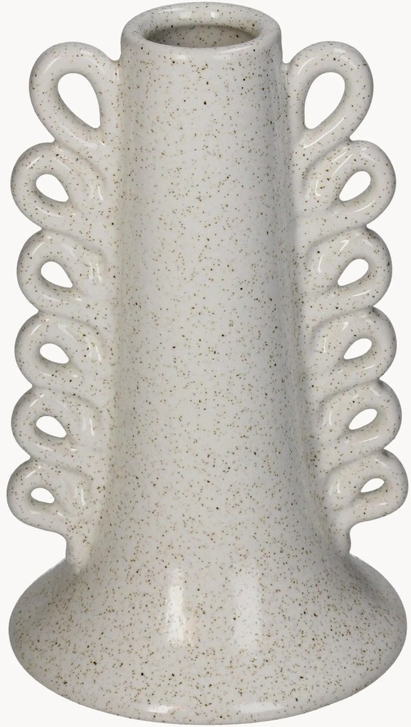 Váza z kameniny White, V 16 cm