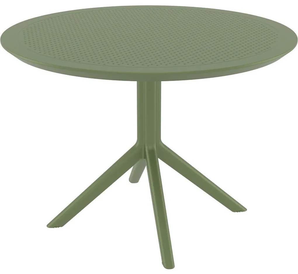 SKY Ø105 záhradný stôl olive green