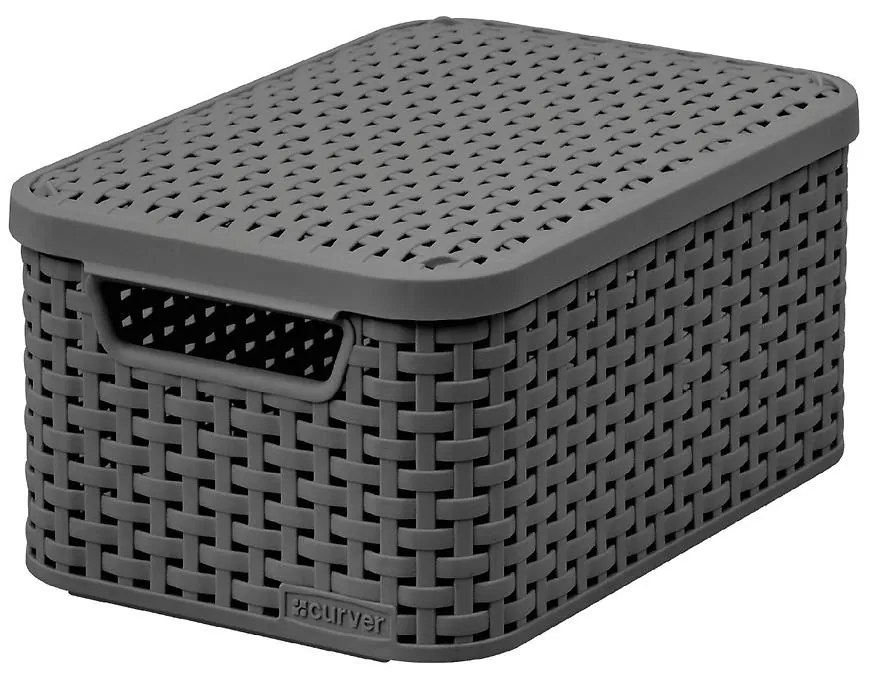 Košík S s vrchnákom Style 6l 205841 tmavošedý