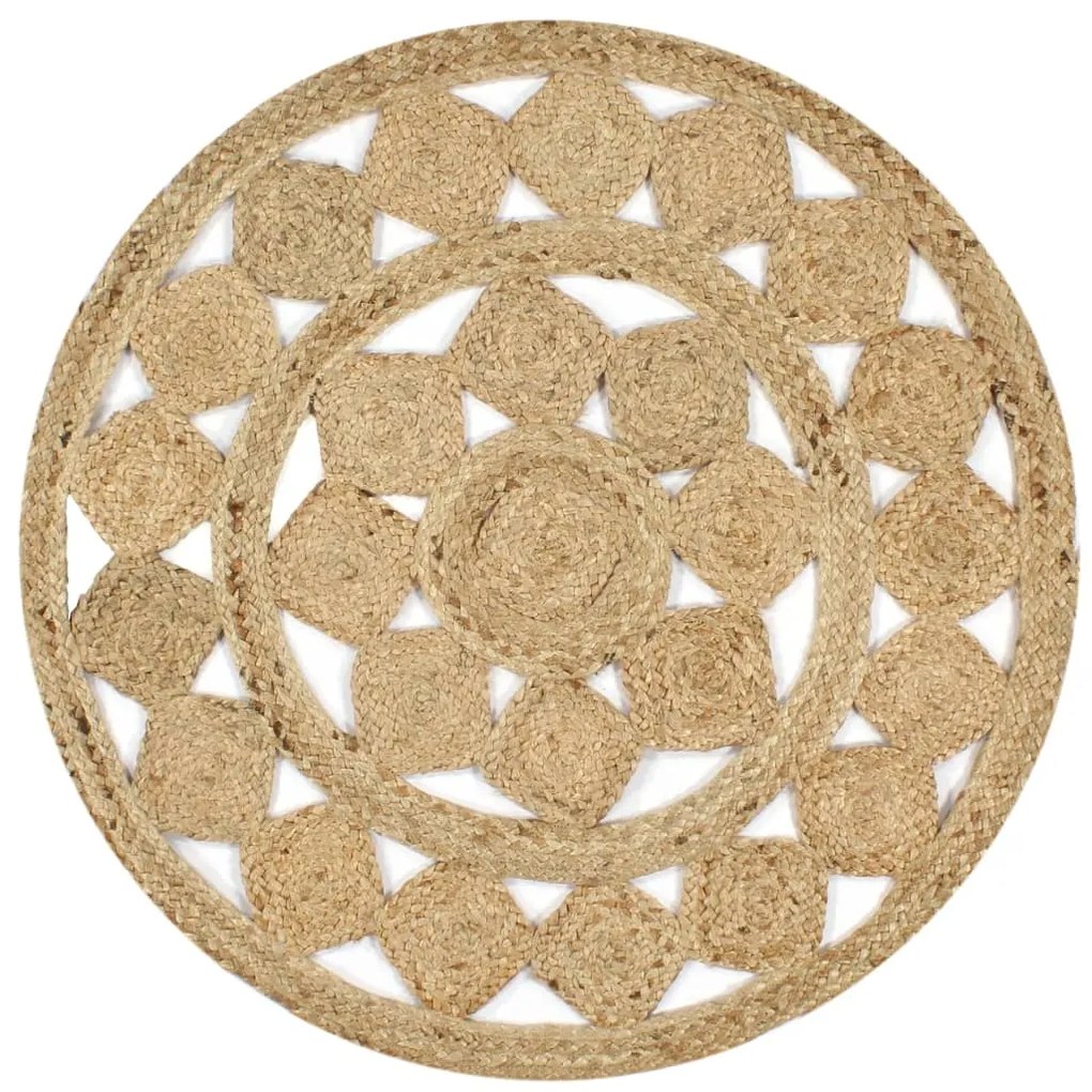 vidaXL Ručne vyrobený koberec z pletenej juty 150 cm