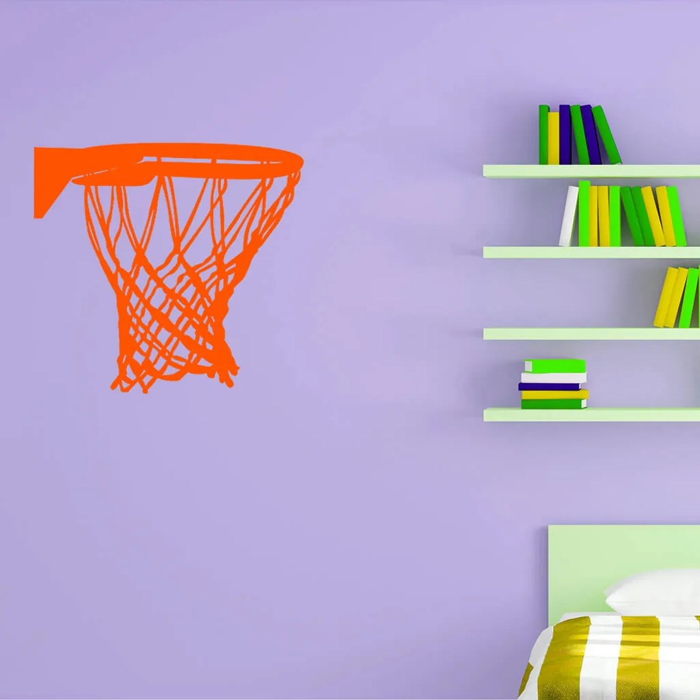 Veselá Stena Samolepka na stenu na stenu Basketbalový kôš Farba: černá