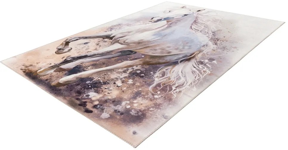 Obsession, AKCIA: 80x120 cm Detský kusový koberec Torino kids 235 WHITE HORSE, biela, detská izba