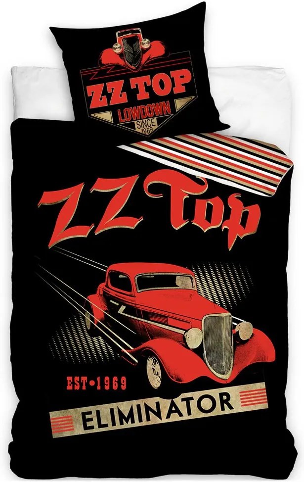 Bavlnené posteľné obliečky ZZ Top - motív Eliminator - 100% bavlna Renforcé - 70 x 90 cm + 140 x 200 cm