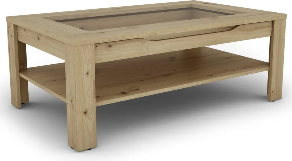 Konferenčný stolík so zásuvkou Roman, dub artisan