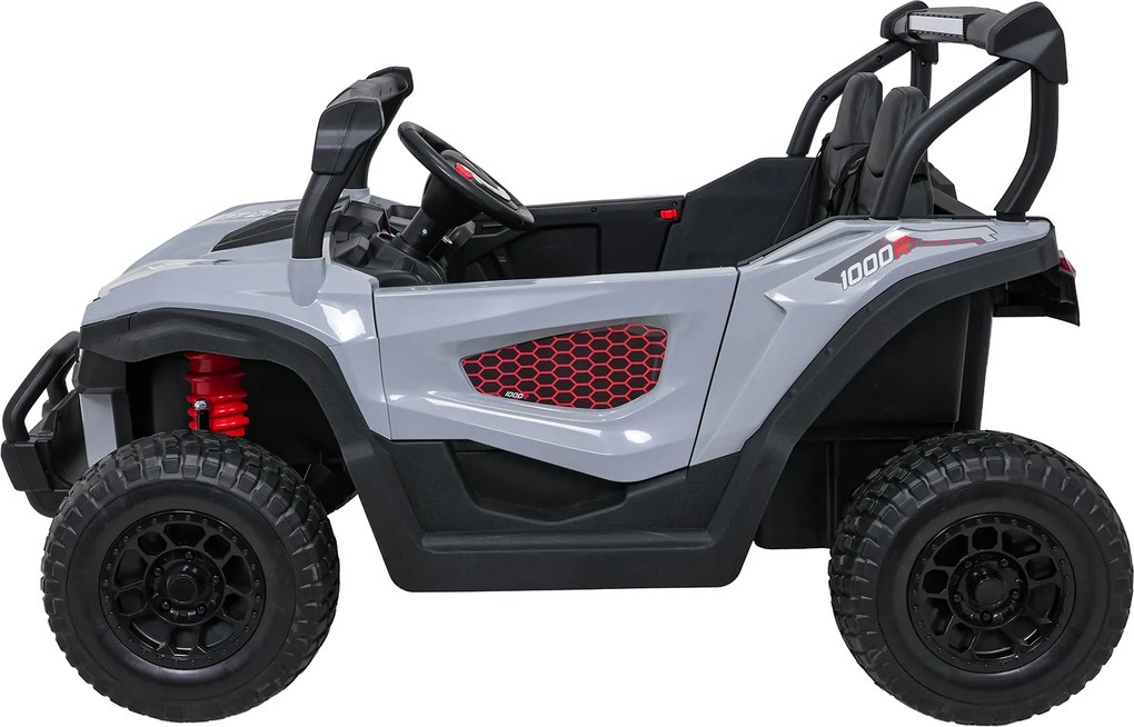 Ramiz Elektrická bugina Gravity pre deti šedá + pohon 4x4 + diaľkové ovládanie