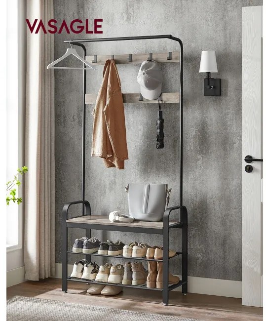 Vešiakový stojan s botníkom HSR400B02