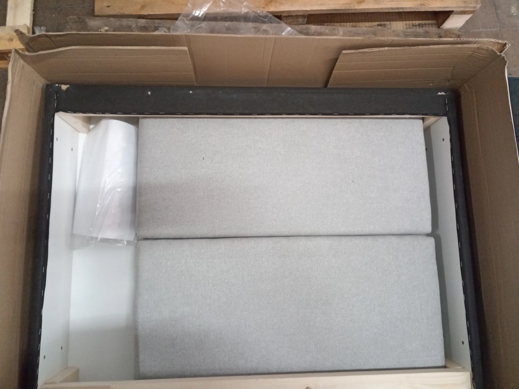 AKCIA Malá rozkladacia pohovka ROSA, sivá/tmavosivá II. akosť