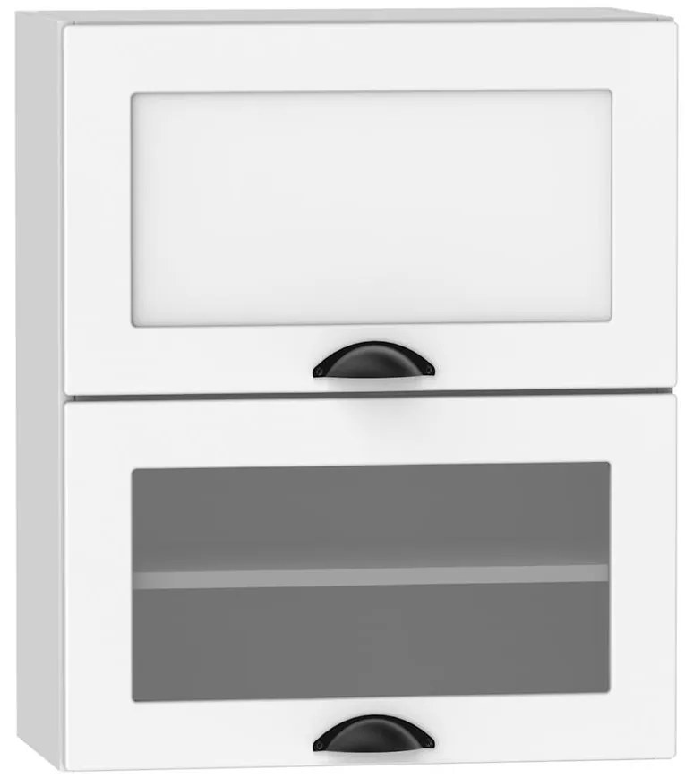 Kuchynská skrinka Adele W60grf/2 Sd Biely hrášok/Biely