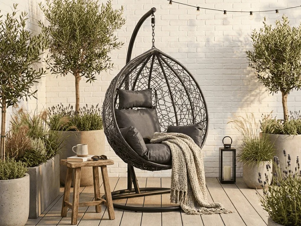 Vankúš do závesného kresla KOKON, tmavo sivý