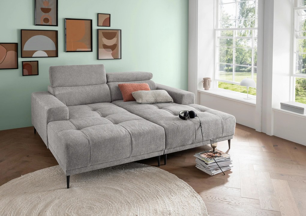 XXXLutz VEĽKÁ POHOVKA, textil, sivá P & B - Sedačky - 002310041633