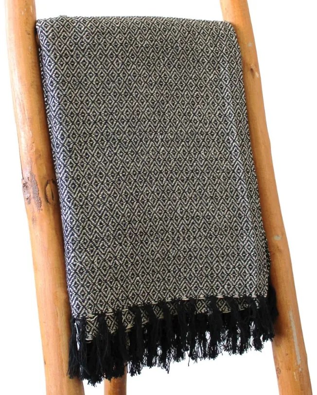 Boho Pohodlný Prehoz - 125 x 150 cm - Drevené Uhlie Sada 5 ks zvýhodnená cena