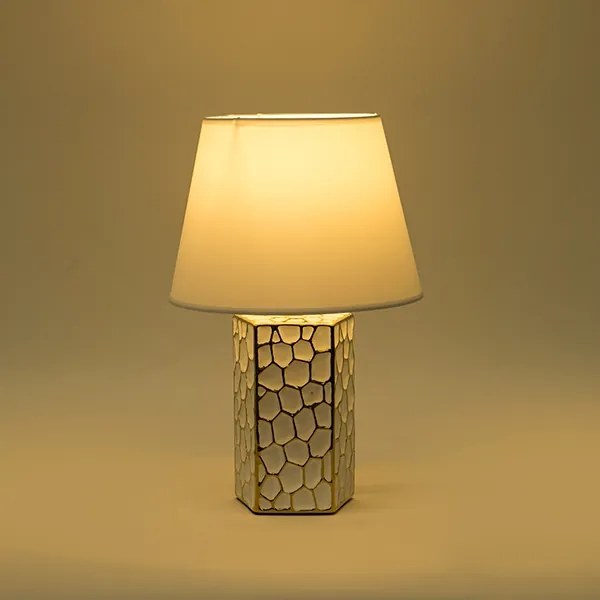 Stolná lampa 1xE14/40W/230V biela/zlatá