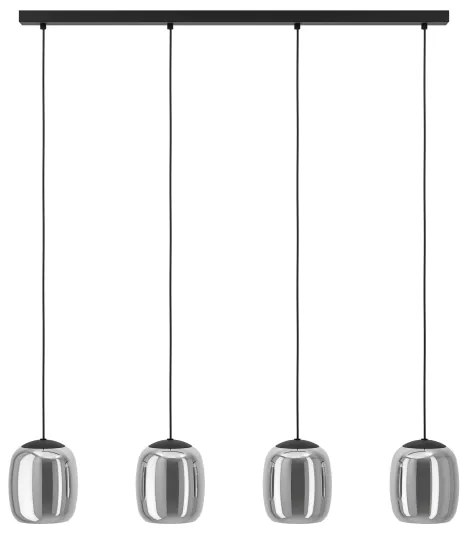 Eglo 901193 - Luster na lanku CIAMPINO 4xE27/28W/230V šedá