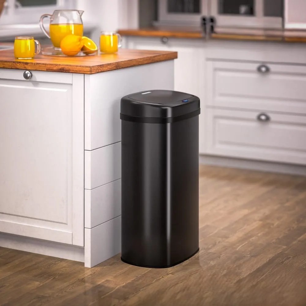 Senzorový odpadkový kôš DEUS, 58 litrov, čierna Jurhan