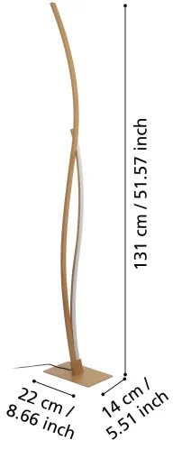 Eglo 901214 - LED Stojacia lampa GRISOLIA LED/20W/230V 4000K béžová