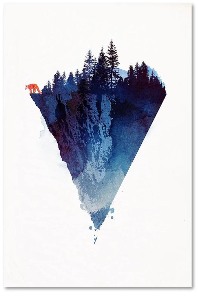 Gario Obraz na plátne Trojuholníkový les a líška - Robert Farkas Rozmery: 40 x 60 cm