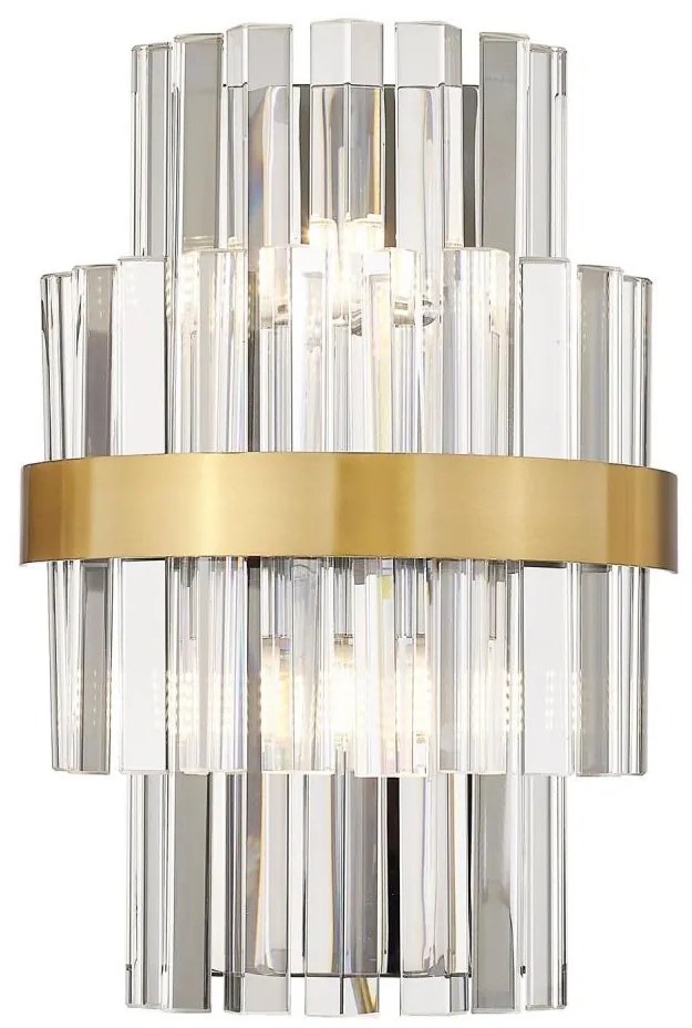 Zuma Line W0567-02A-B52G - Nástenné svietidlo CONSTANTINOPLE 2xG9/28W/230V zlatá