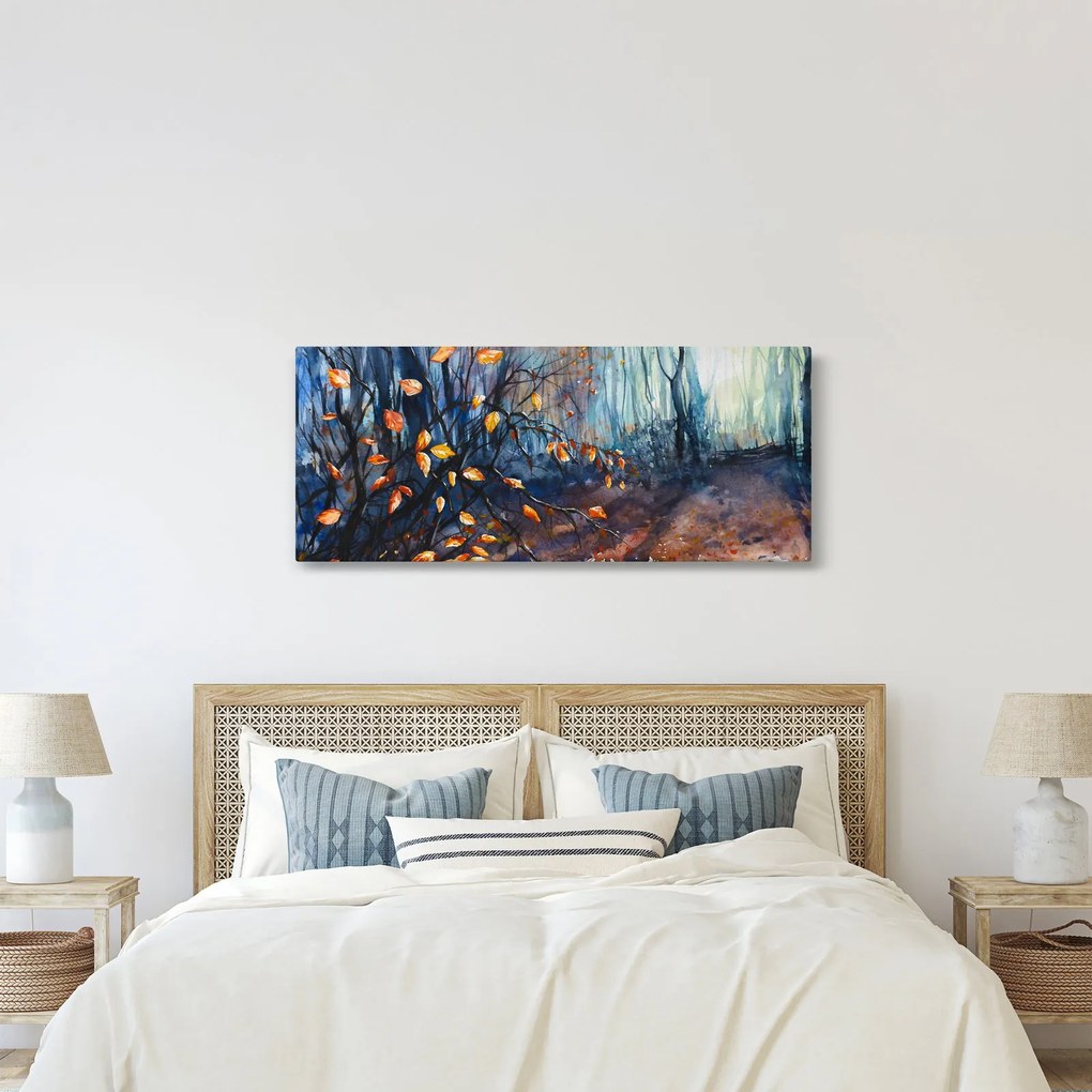 Obraz - Lúče jesenného slnka (120x50 cm)
