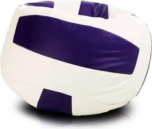 Sedací vak lopta volleyball ekokoža 290l - Hnedá