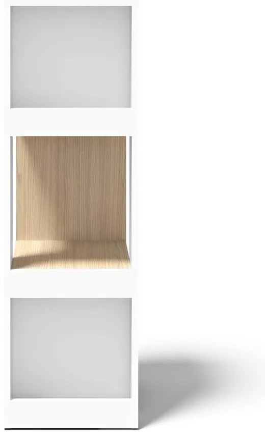 Biela knižnica v dekore duba 40x114 cm Ella - TemaHome