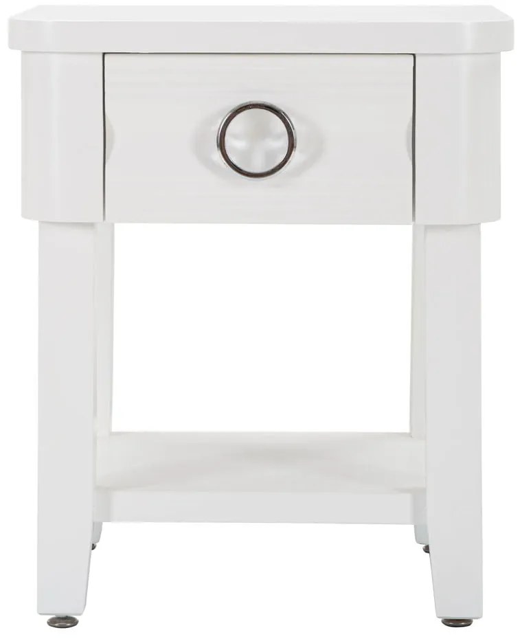 Biely nočný stolík z jedlového dreva Shine – Mauro Ferretti