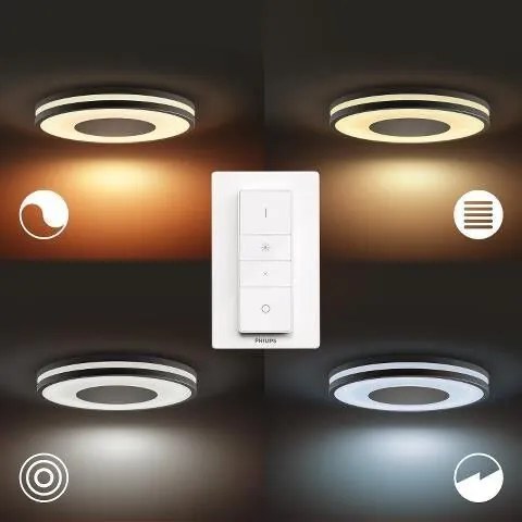 PHILIPS HUE Prisadené stropné LED inteligentné osvetlenie HUE BEING s vypínačom, 27W, teplá biela-studená biela,