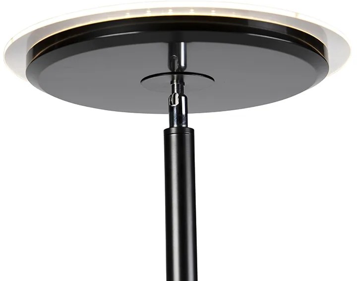 Moderná stojaca lampa čierna vrátane LED s dotykovým stmievačom - Hanz