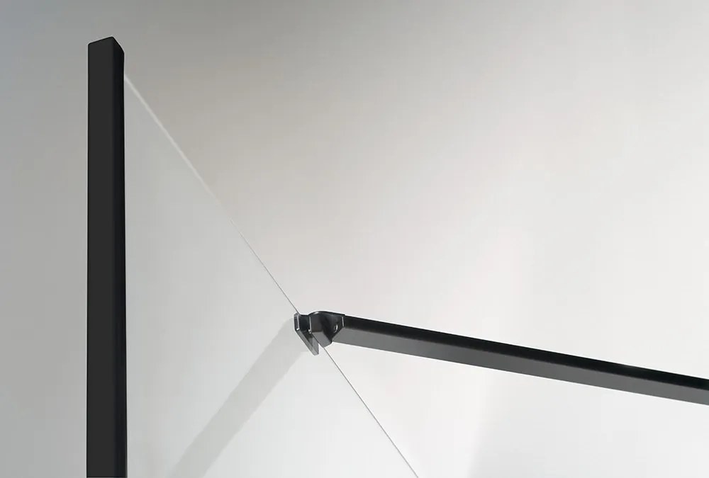 Polysan Polysan, ZOOM LINE BLACK štvrťkruhová sprchová zástena 900x900mm, číre sklo, ľavá, ZL2615BL
