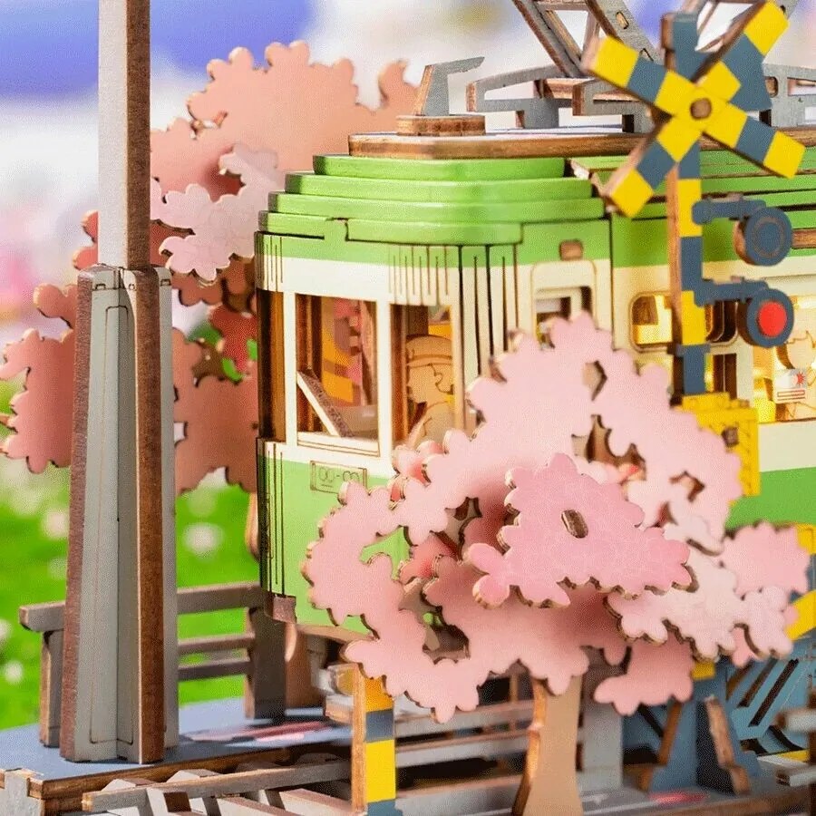 RoboTime 3D drevená skladačka so sakurou