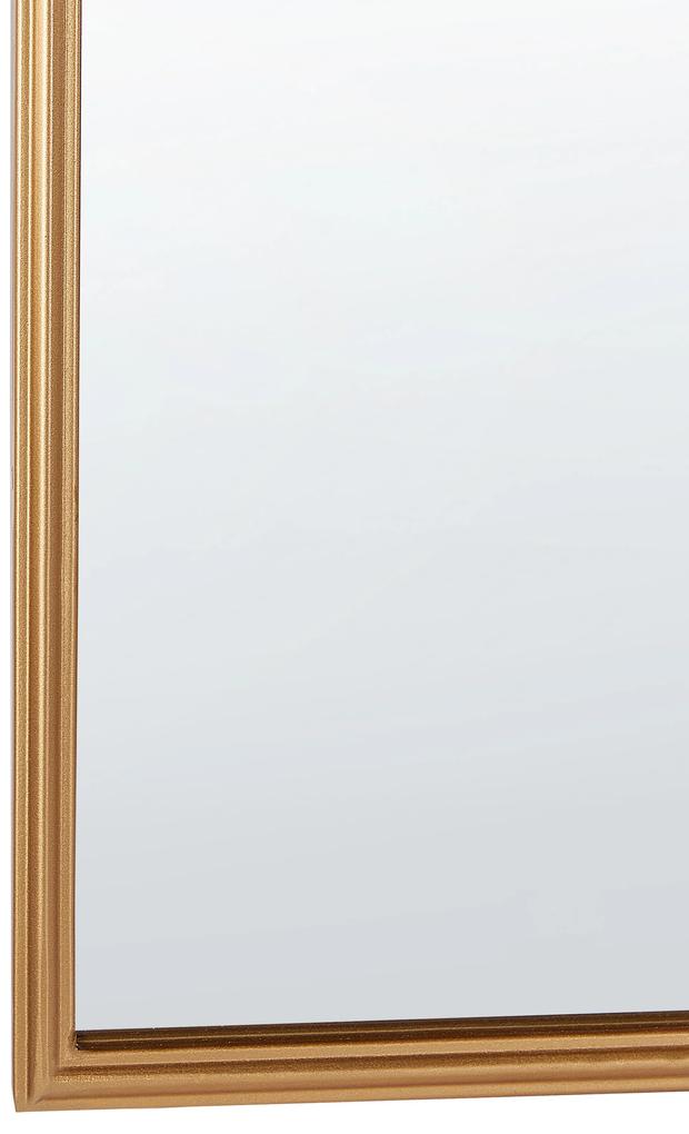 Trojité kovové zrkadlo 87 x 77 cm zlaté SAVILLY Beliani