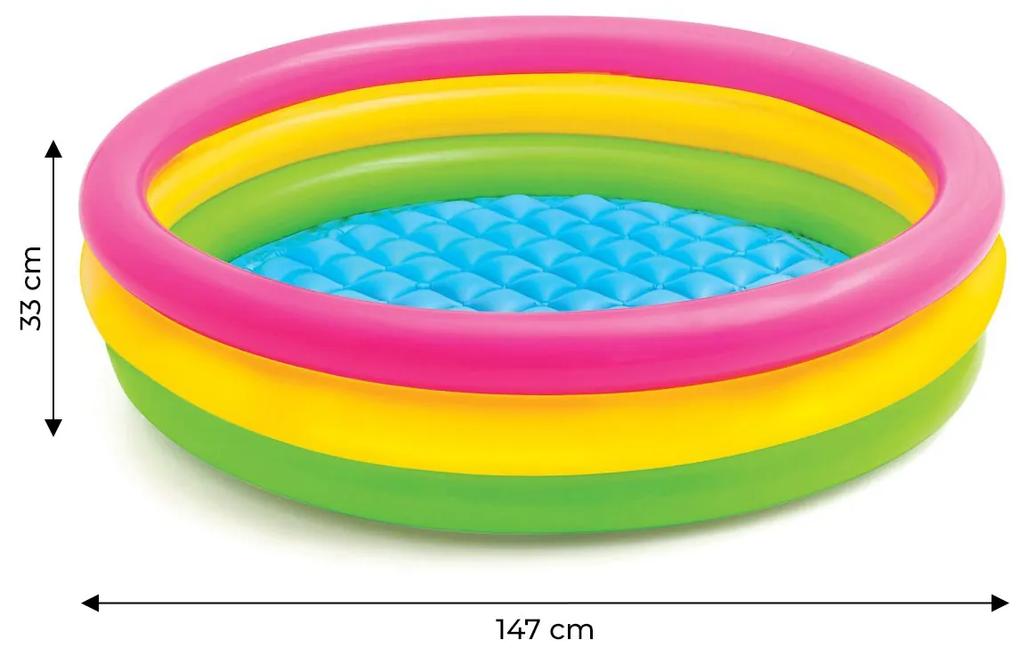 Nafukovací detský bazén dúhový INTEX 57422