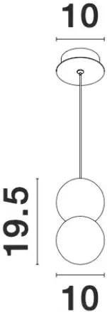 Moderný luster Zero 10 biele