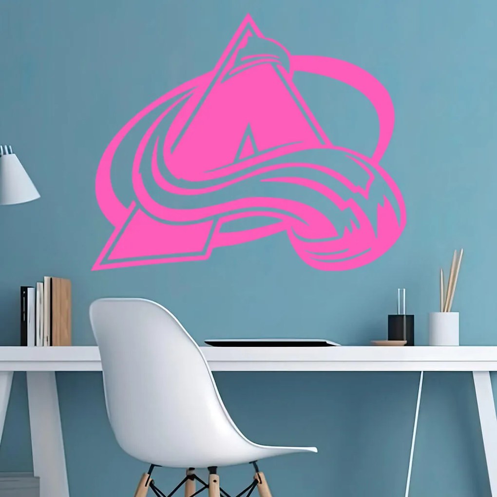 Veselá Stena Samolepka Hokejový tím Colorado Avalanche Farba: růžová, Veľkosť: 100 x 81 cm