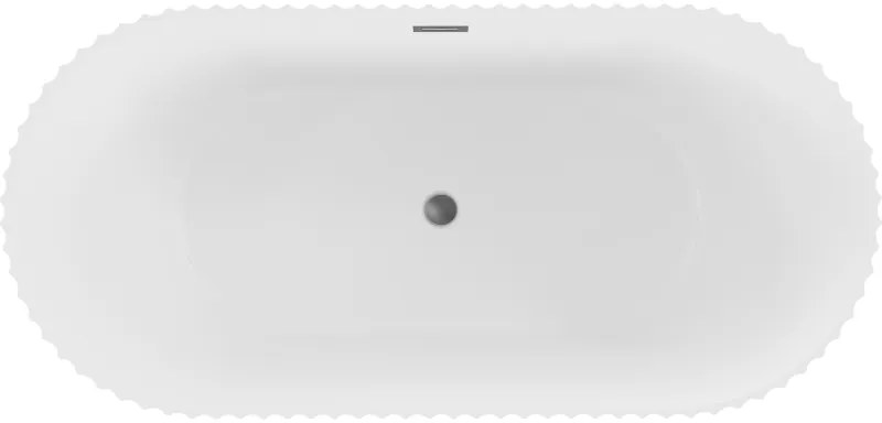 Mexen Paola, voľne stojaca vaňa, drážkovaná, 170 x 80 cm, biela matná, grafitová matná, 52721708001-95