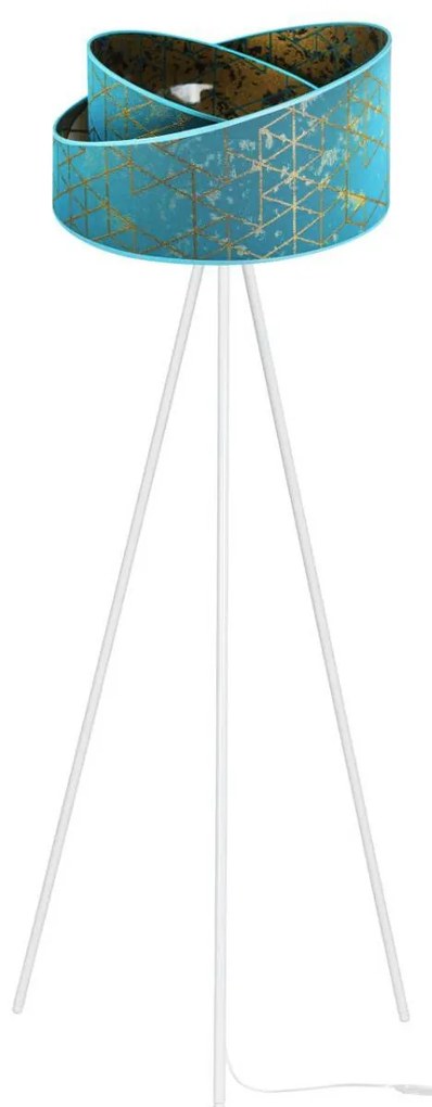Stojacia lampa Werona, 1x textilné tienidlo so vzorom (výber zo 7 farieb), (výber z 2 farieb konštrukcie), m