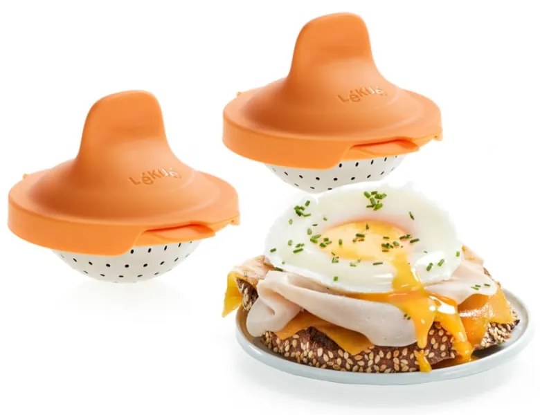 Silikónové formičky na stratené vajcia v súprave 2 ks Pouched egg cooker – Lékué