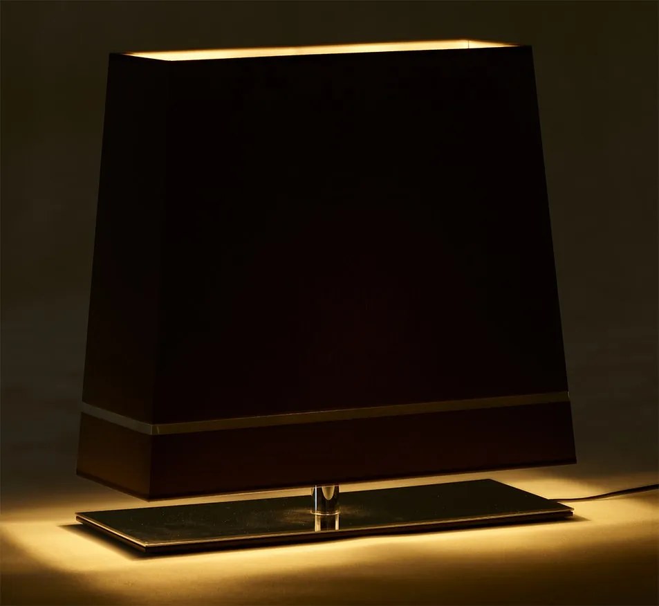 Stolná lampa Volans, 1x čierne/zlaté textilné tienidlo, g