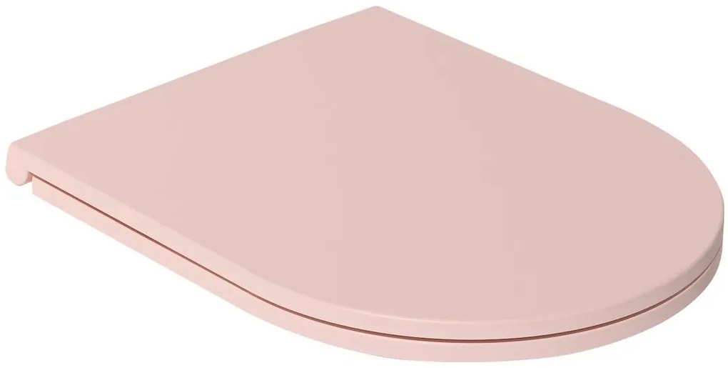 Isvea, INFINITY WC sedátko SLIM, Easy Take, Soft Close, ružová matná, 40KF0541I-S
