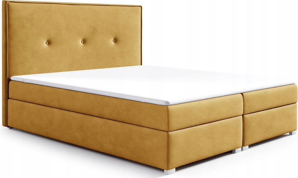 Kontinentálna posteľ Dva kontajnery matrac Bonell Larmo 160x200 Žltá