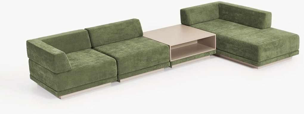 Modulárna rohová pohovka's konferenčným stolíkom Colin (4-miestna)