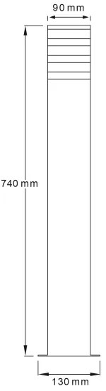 Stmievateľné LED RGBW vonkajšie svietidlo TEKSAS 1xE27/9W/230V 74 cm IP44 antracit