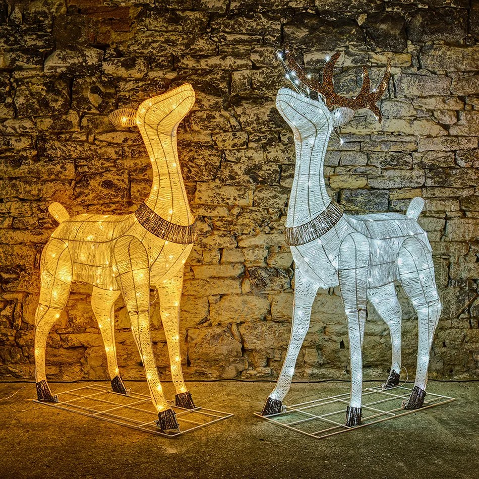 DECOLED LED světelná laň, 150 cm, 140 teple bílých diod