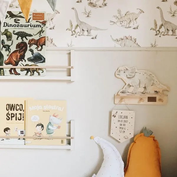 Polička do detskej izby dino