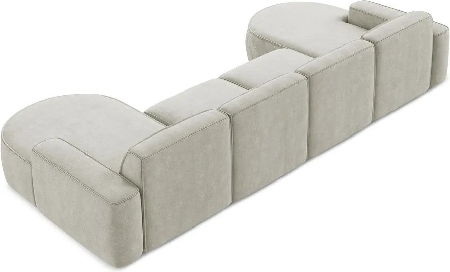 Krémová ženilková rohová pohovka (do tvaru "U") Omao – Makamii