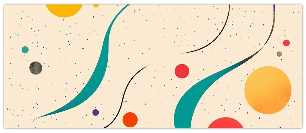 Obraz - Minimalistická farebná ilustrácia (120x50 cm)