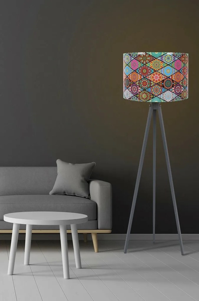 Stojacia lampa Mandala 136, sivá