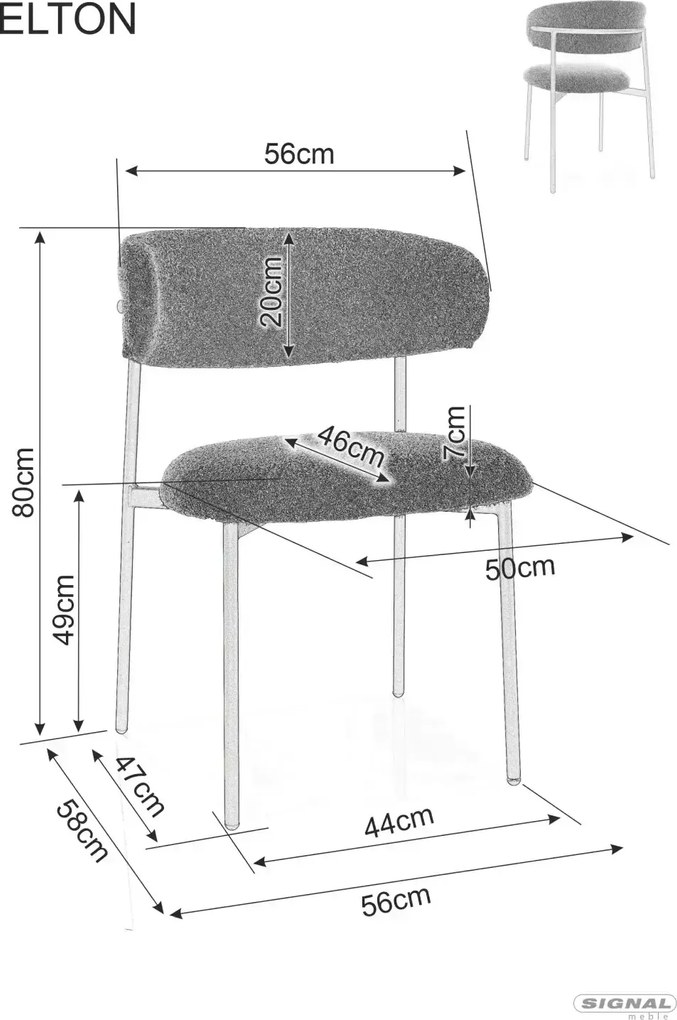 SI Stolička Elton D Brego svetlo béžová