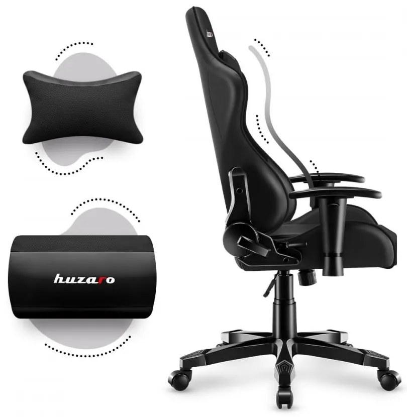 Ergonomické čierne herné kreslo pre teenegerov